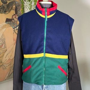 Vintage Reversible Color Blocking 90s Charter Club Winter Vest